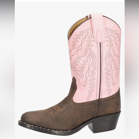 SMOKY MOUNTAIN YOUTH GIRLS MONTEREY WESTERN ROUND TOE BOOTS STYLE 1574Y Y5/W7 - Picture 1 of 10